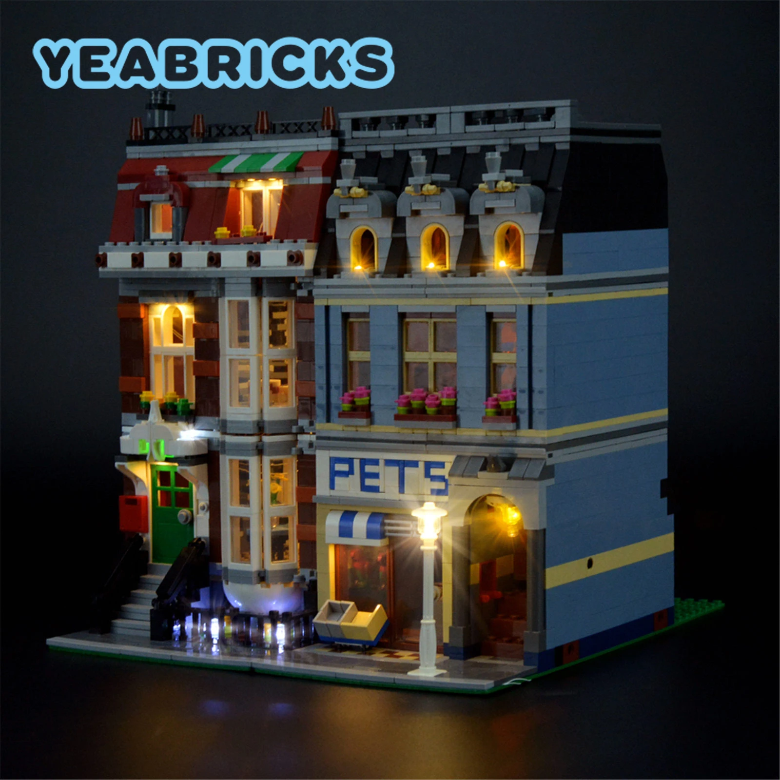 YEABRICKS LED Light Kit for 10218 Pet Shop Building Blocks Set (NOT Include the Model) Bricks Toys for Children