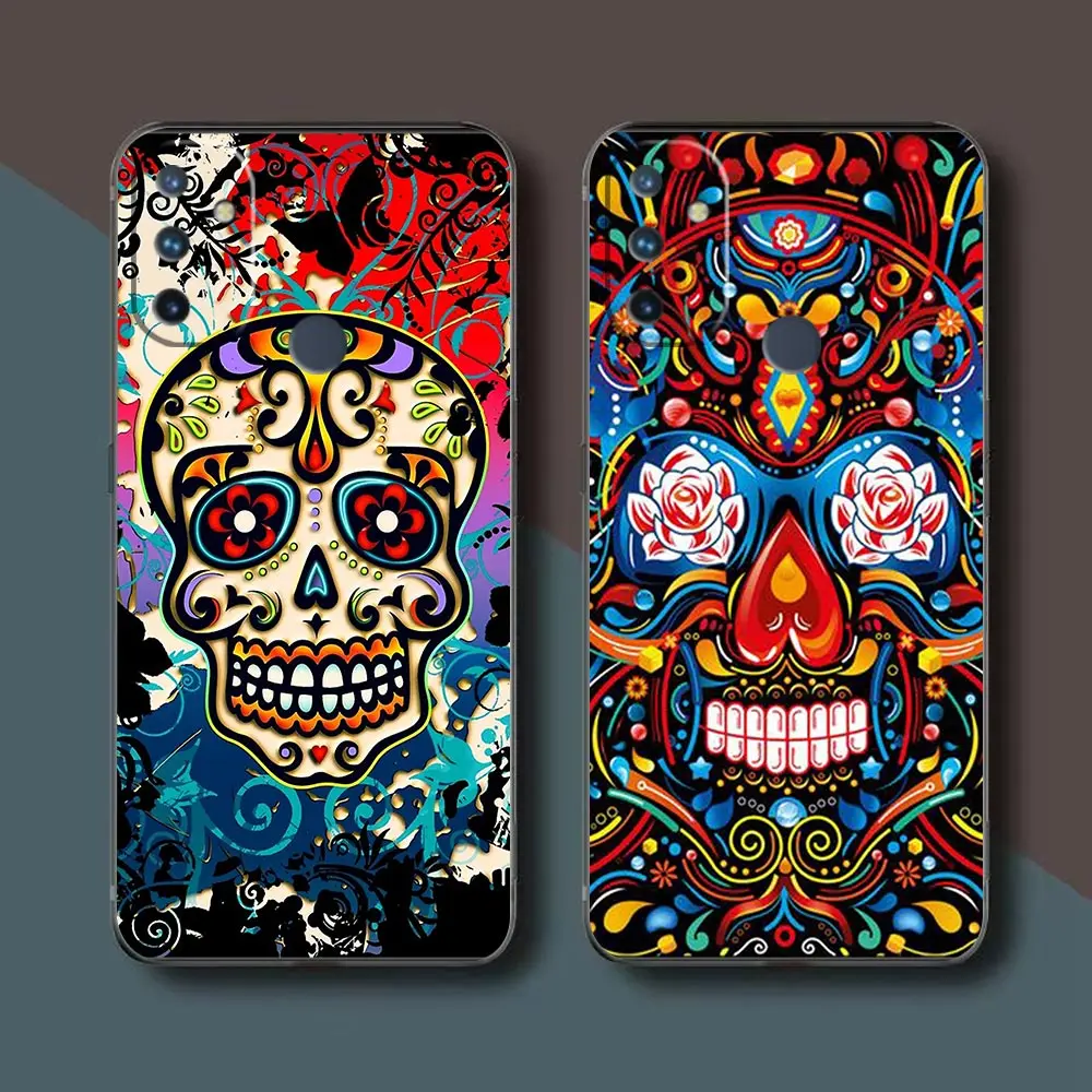 

Mexican Style Skull Funda Case For Oneplus 9 8 8T 7 7T 6 6T 5 5T NORD N100 N10 2 CE 5G Pro Nokia 3.1 6 7 7.1 Plus Case Coque