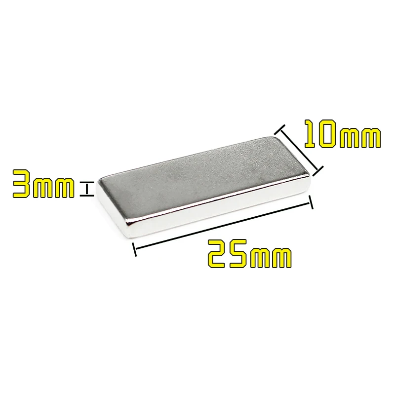 

2/5/10/20/30/50PCS 25X10X3mm Rectangular Powerful Strong Magnetic Magnets N35 Block Rare Earth Neodymium Magnet 25x10x3 25*10*3