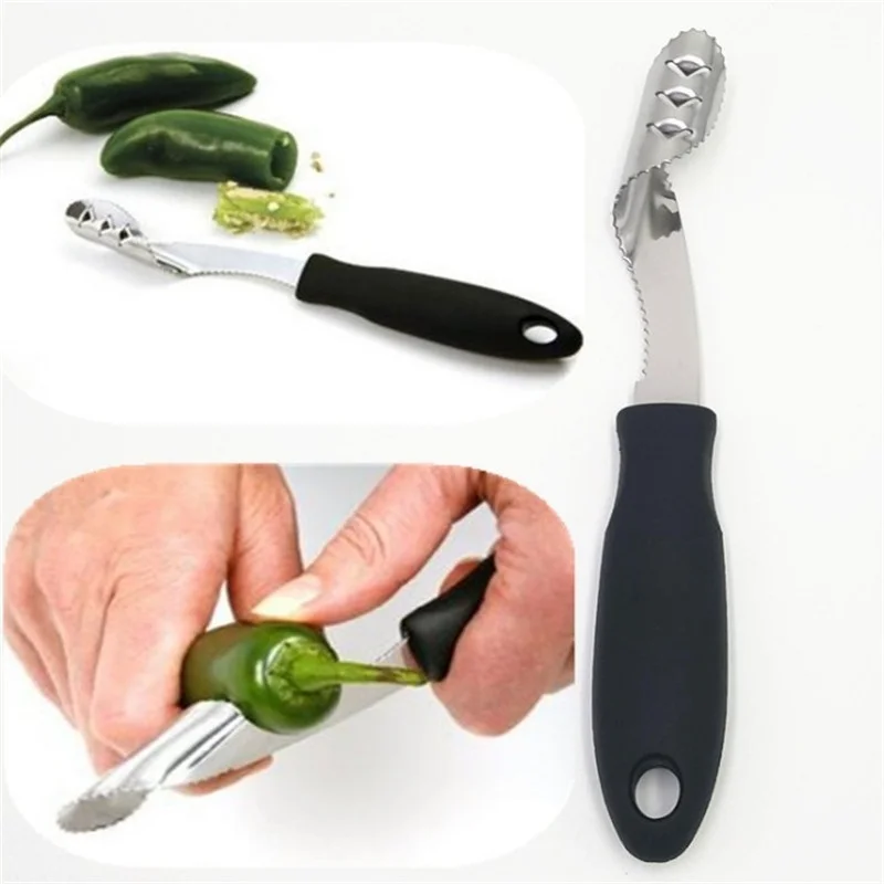 

Chili Pepper Corer Fruit Vegetable Core Remover Tools Kitchen Gadgets Pepper Lazy Creative Artifacts