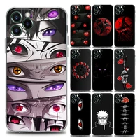 anime japan ninja naruto eyes clear phone case for iphone 11 12 13 pro max 7 8 se xr xs max 5 5s 6 6s plus soft silicone