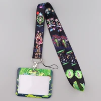 anime icon cartoon keychain cool print lanyards strap phone holder neck straps hanging ropes fashion key ring accessories