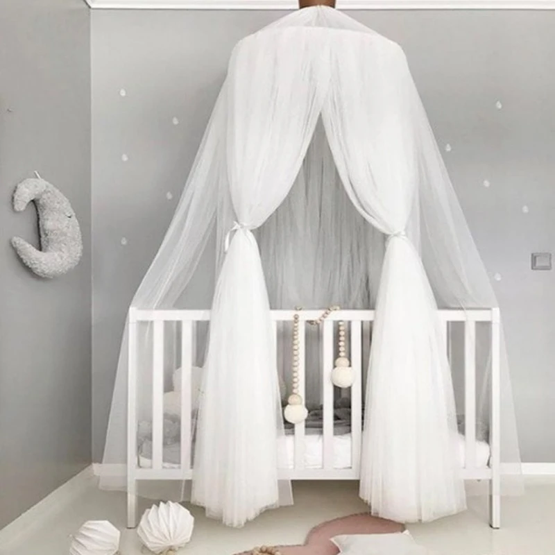 Bed Canopy Curtains Mosquito Net Hanging Tent  Baby Bed Crib Tulle Curtains for Bedroom Play House Tent for Children Kids Room