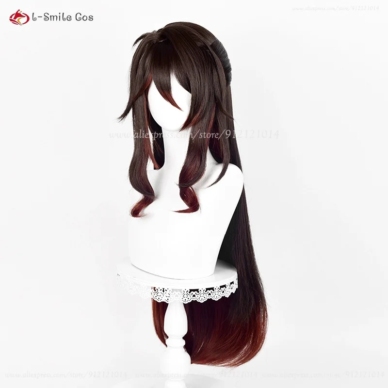 Fugue Tingyun Косплей Парик 83 см Длинный Коричневый Смешанный Аниме Парики Хвост