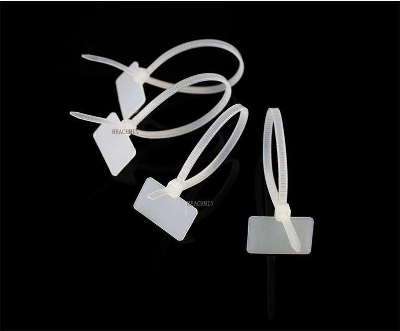 

500pcs 3*100mm Self locking Zip cable Ties Write On Ethernet Wire Power Cable Label Mark Tags