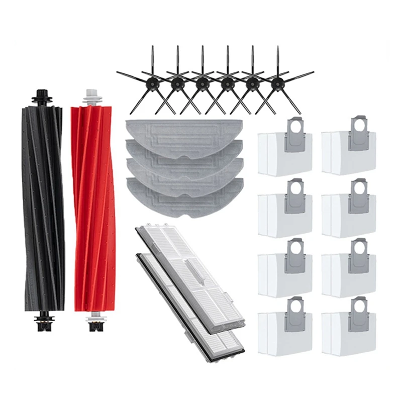 

For Roborock S8 Pro Ultra S8 S8+ Accessories Side Brush Filter Mop Cloth Dust Bags Robot Vacuum Cleaner Spare Parts