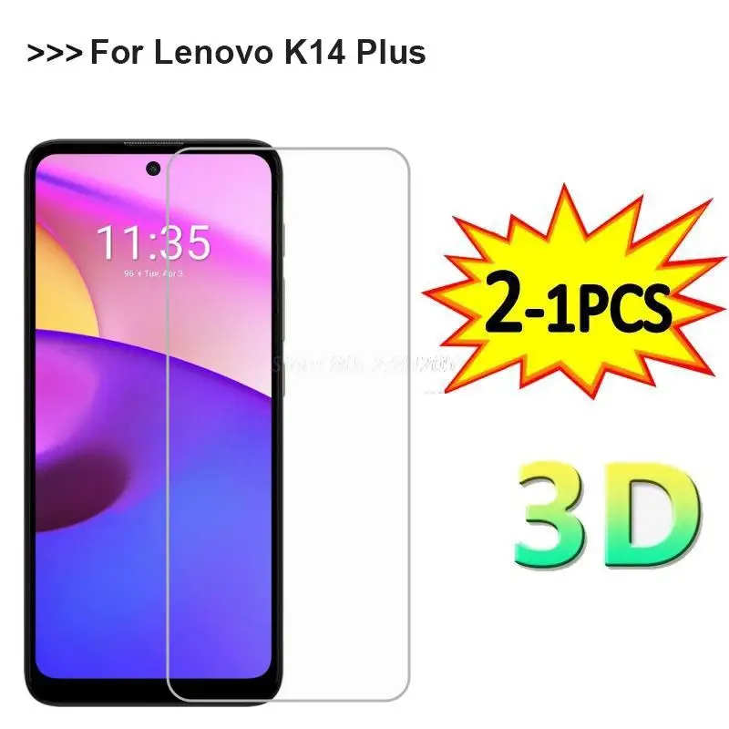 

2-1PC Tempered Glass For Lenovo K14 Plus Screen Protector Film Protective Glass for Vidrio Lenovo K14 Plus K14+ K14Plus Pelicula