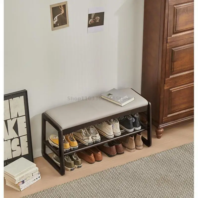 Табурет для смены обуви из цельного дерева домашний табурет переноски низкий