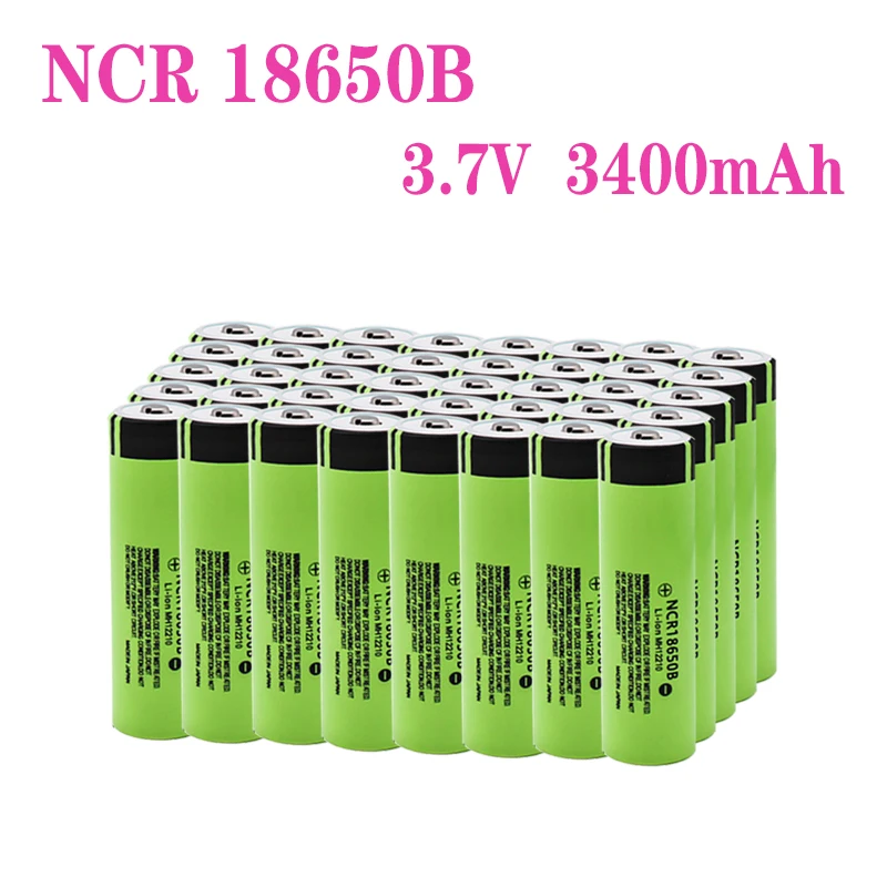 

original 100% NCR 18650b 3.7v 3400mah batterie au lithium rechargeable pour lampe de poche Panasonic, nouveau 18650