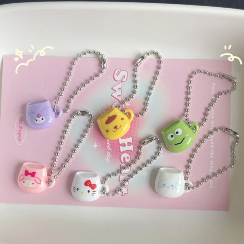 

5 шт. брелок Sanrio аниме Hello Kitty Kuromi кулон Kawaii мультфильм милый школьный рюкзак кулон Детские игрушки рождественские подарки