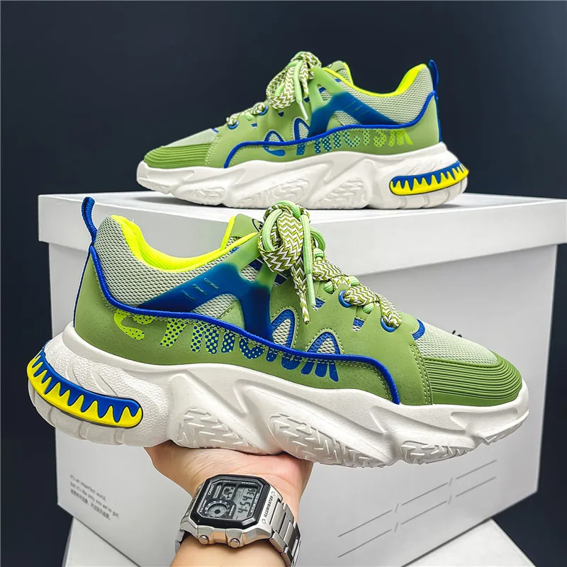 

Original New Summer Breathable Non-slip Men's Sports Shoes, Versatile Trend, Green Fashion Casual Men's Shoes Tenis Masculino