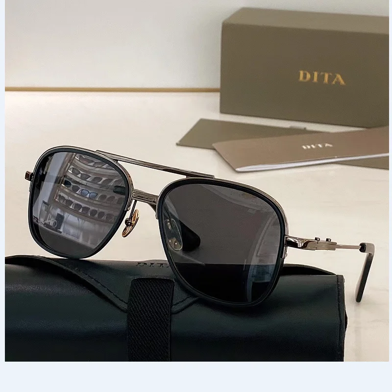 

Authentic DITA RIKTON TYPE Fashion Classic Metal Frame Men Women Sun Glasses UV400 Luxury Business Male Couple Eyewear With Case