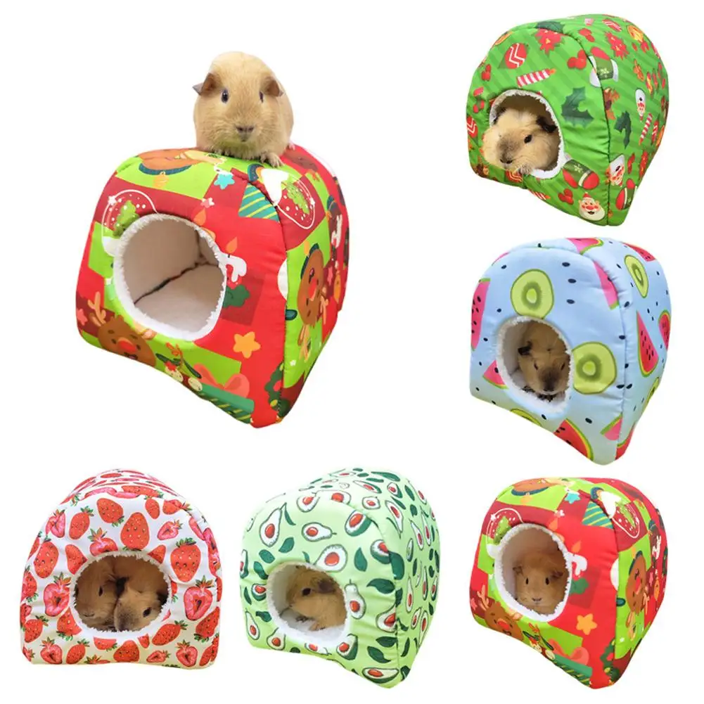 

Thickened Warm Cotton Nest Cartoon Pattern Small Animal Supplies For Guinea Pig Hamster Squirrel