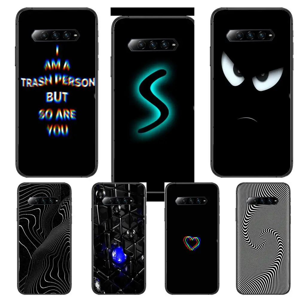 

three-dimensional style Phone Case For xiaomi redmi Black Shark 4 Pro 2 3 3s Cases Helo Black Cover Silicone Back Prett mini cov