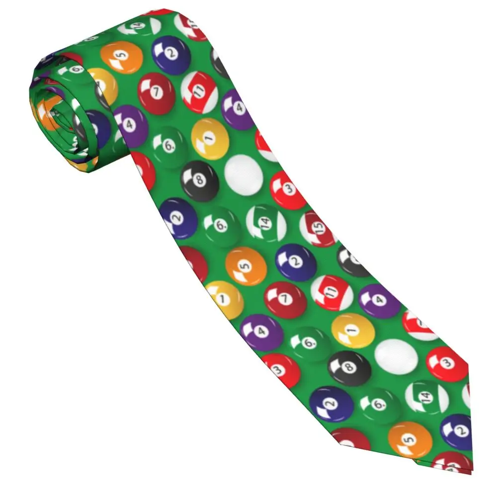 Набор цветных галстуков с бильярдными шариками, галстук унисекс из полиэстера, 8 см, галстуки для мужчин, Модные Узкие аксессуары для рубашек