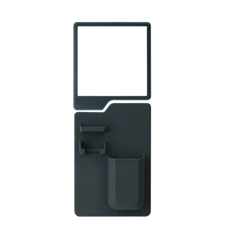 

Shower Mirror & Organizer- Toothbrush Holder & Razor And Non-Fogging Mirror - Silicone Shower & Bathroom Accessory