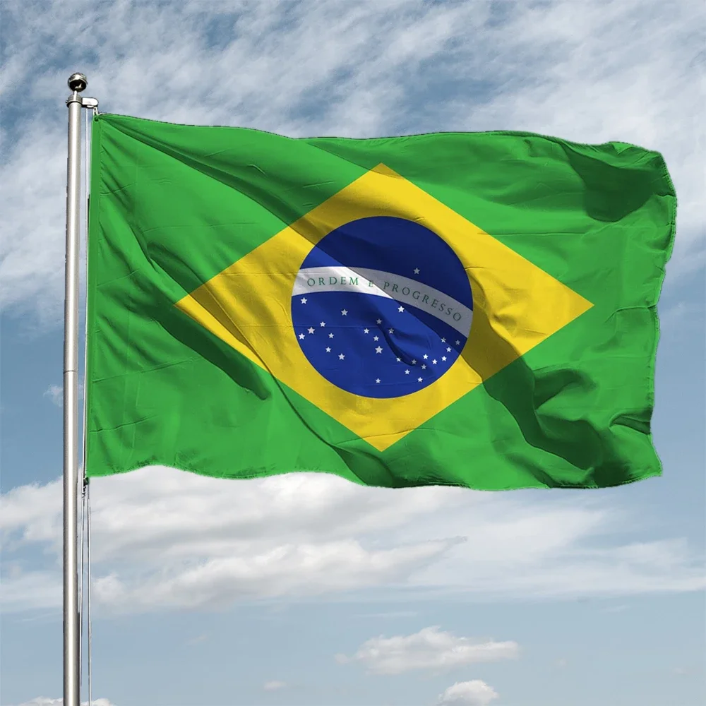 

Brazil National Flag 90x150cm Polyest Brazil Design Brazilian Digital Print Banner Flag for Celebration World Flags Decoration