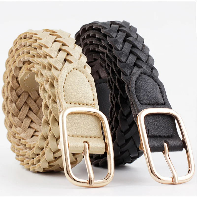 

Женский ремень из искусственной кожи с квадратной пряжкой