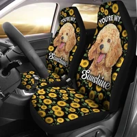 poodles dog youre my sunshine sunflower car seat covers 210402pack of 2 universal front seat protective cover