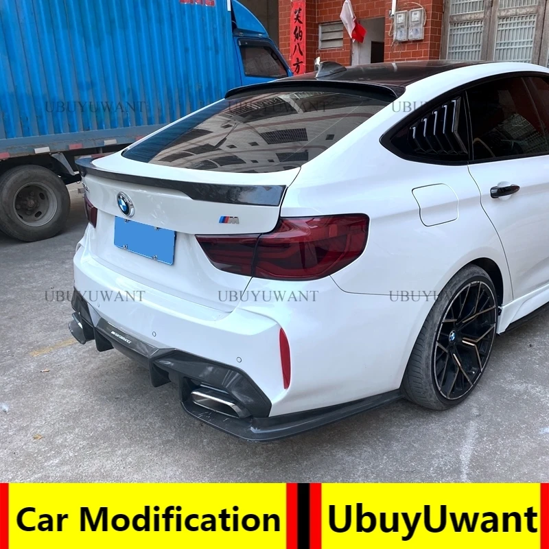 

UBUYUWANT для BMW 3-Series F34 3GT модель 2013-UP 320i 328i 335i кованый карбоновый узор Автомобильный багажник губа спойлер крыло большая крышка