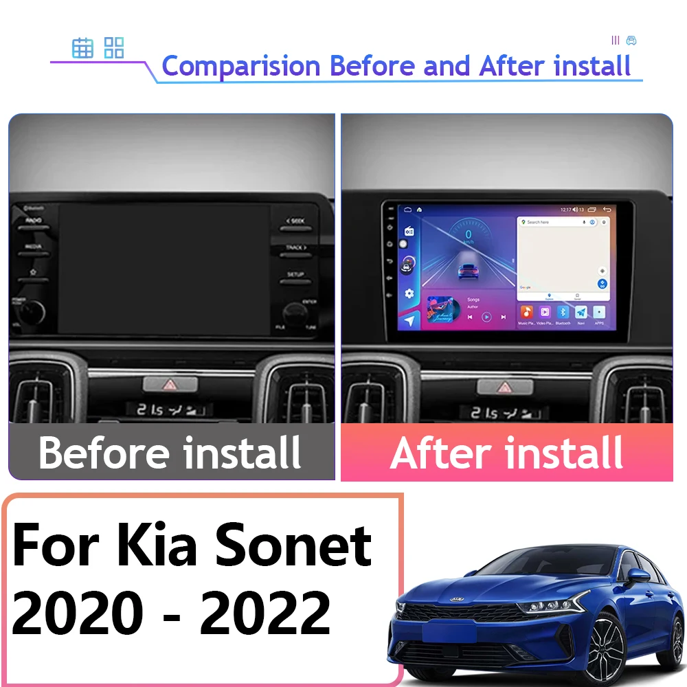 Автомобильный радиоприемник Android видео-мультимедийный плеер для Kia Sonet 2020-2022 Auto