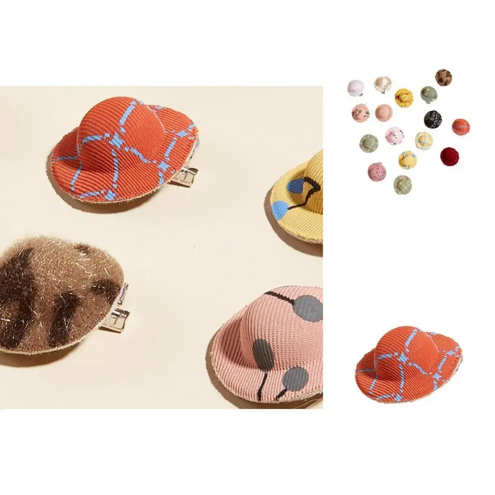 

Pet Hair Clip Innovative Soft Wear Eye-catching Exquisite Hat Shape Hair Pin for Photography Pet Hair Pin Pet Hair Pin
