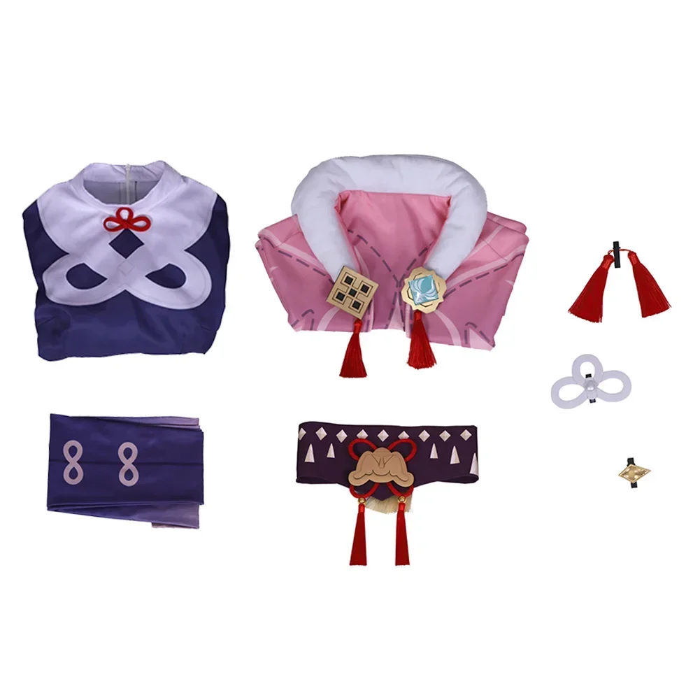 Genshin Impact Yunjin Косплей Костюм Платье Одежда Хэллоуин Карнавальный