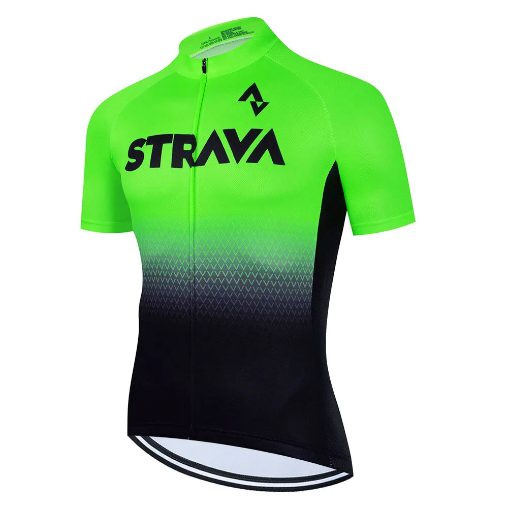 

Дышащая цветная велосипедная Джерси STRAVA, мужская летняя одежда для велосипеда с защитой от УФ-излучения, Джерси для дорожной команды, футбо...