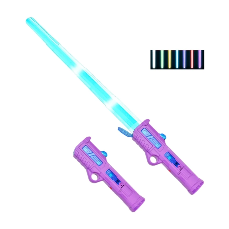 

N80C Светящаяся декомпрессионная игрушка для снятия стресса Выдвижной меч Цветные сабли Игрушка