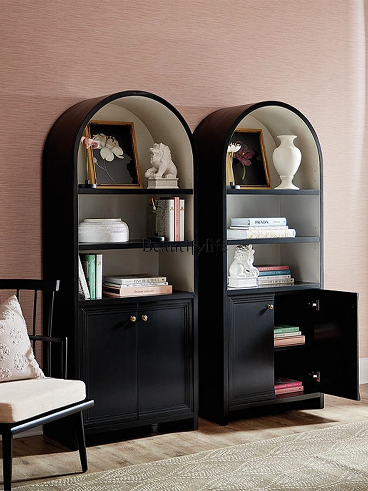 Роскошный Американский стеллаж из массива дерева открытая напольная книжная