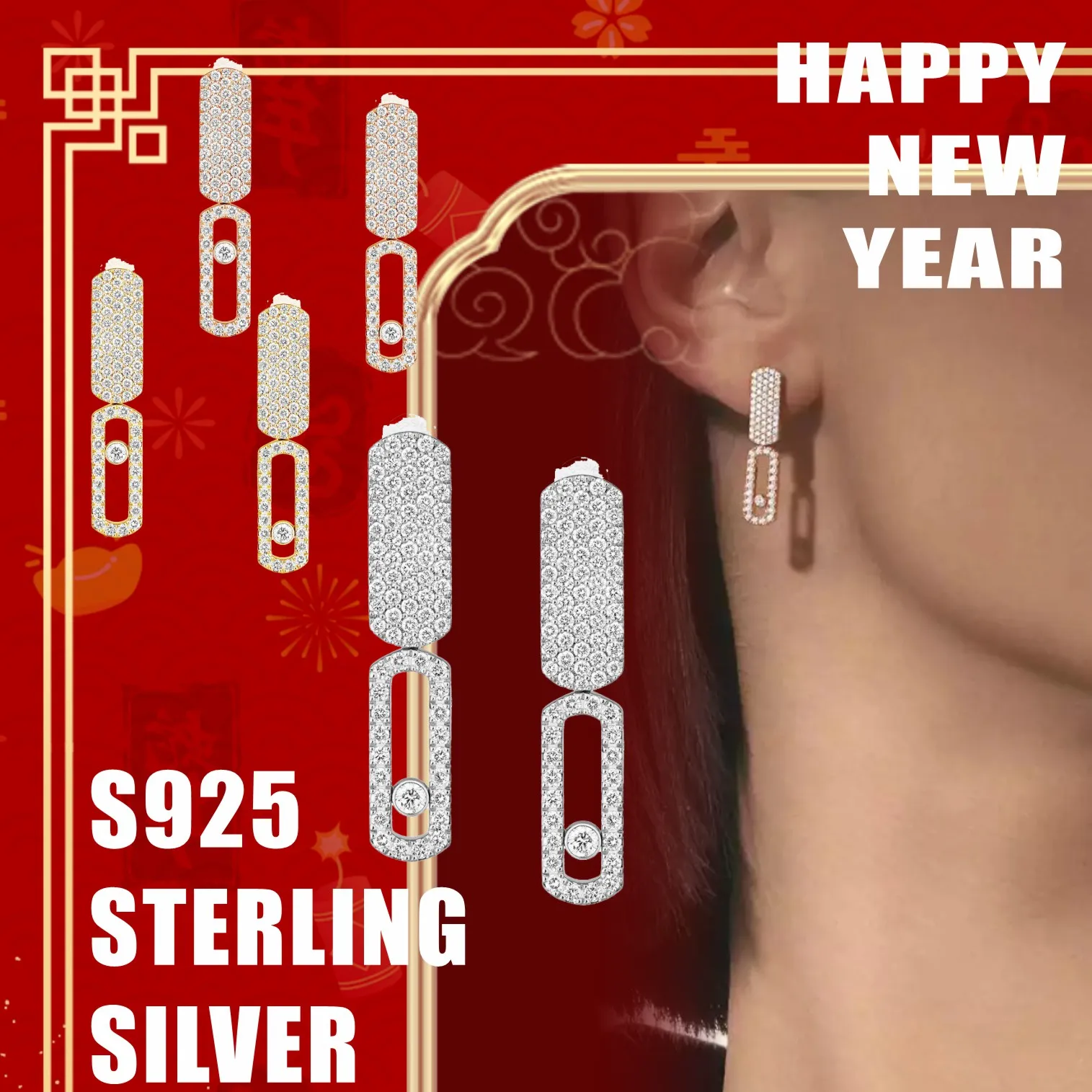 Новинка 2023 года серьги для женщин из стерлингового серебра 925 пробы с