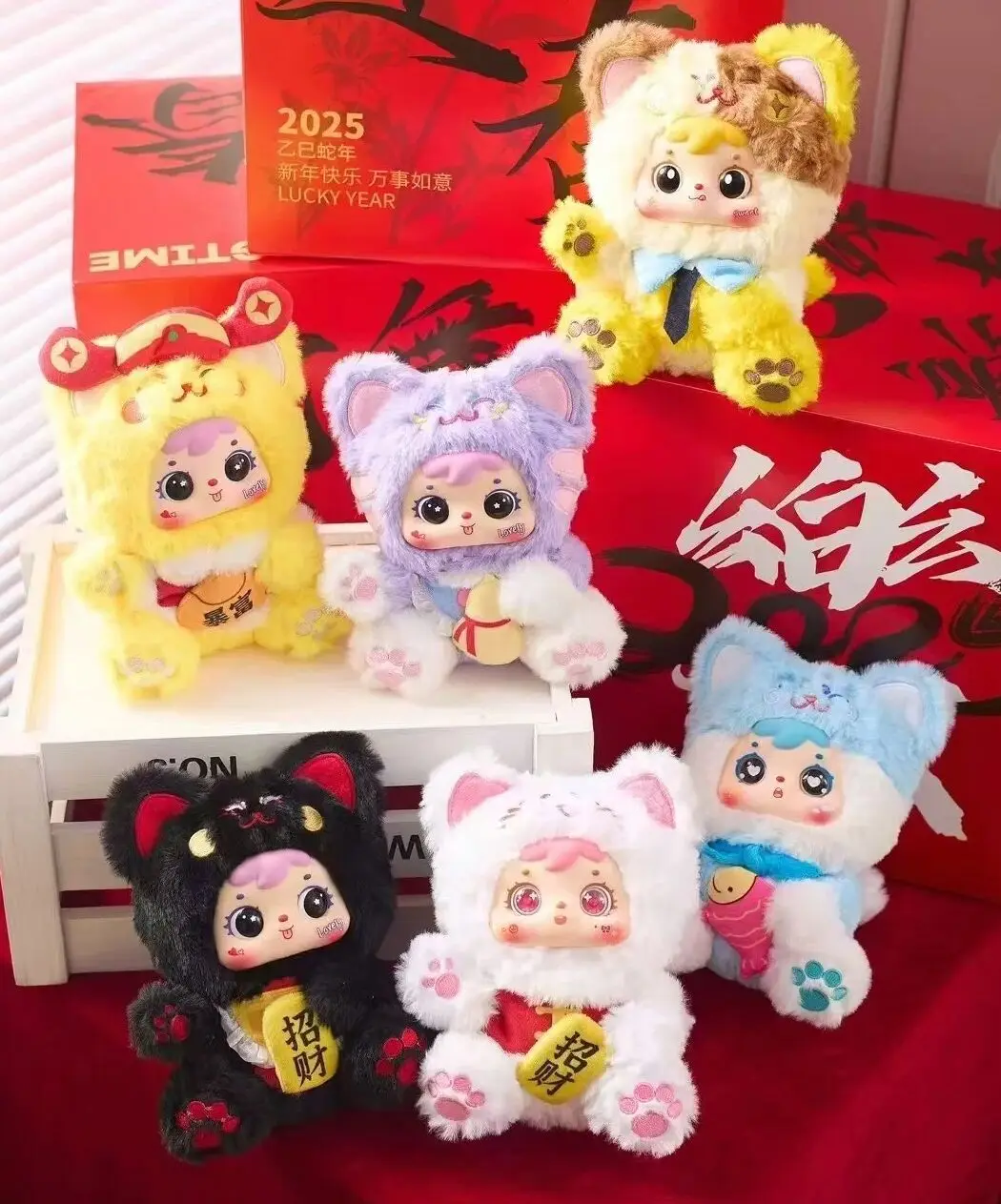 Фото Новая подлинная плюшевая подвеска Samuel Meow Lucky Cat Mystery Box, модная принесите тебе удачу и доброе настроение, лучший подарок на день рождения №4