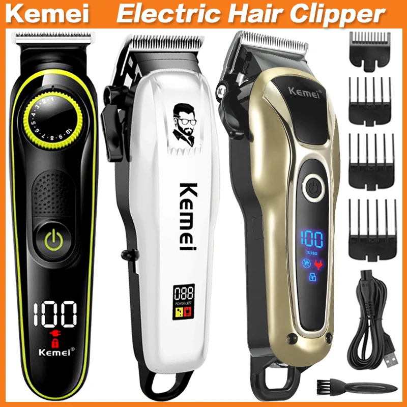 Kemei Hair Clipper Electric Hair Trimmer Machine for Men Cor