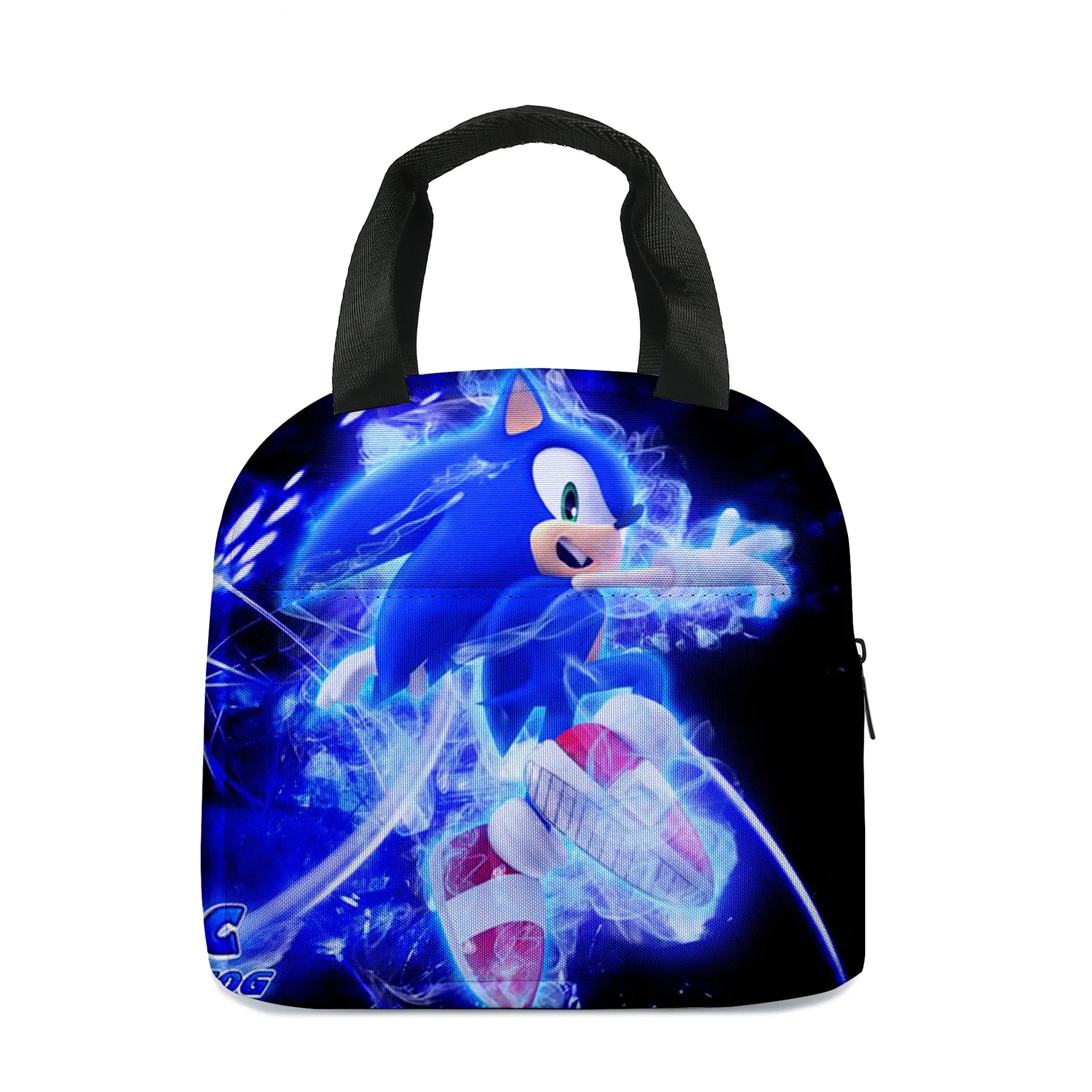 

3D Printed Hedgehog Sonic Cartoon Portable Ice Bag Children Students Insulation Lunch Bag Portable Outdoor Picnic Tote Bag