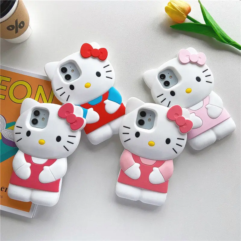 

Чехол для телефона Kawaii Sanrio Hello Kitty для Iphone 12 13 11 Pro Max Xr X Xs Max полноразмерный противоударный чехол для телефона