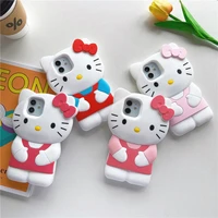 kawaii sanrio hello kitty phone casecartoon for iphone 12 13 11 pro max xr x xs max all inclusive anti drop phone case