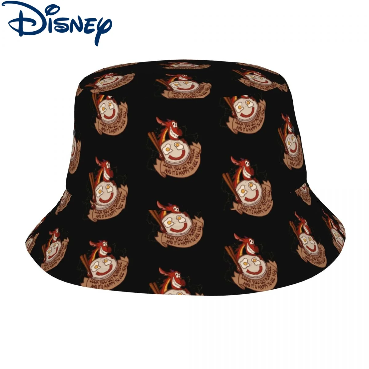 

Mulan Mushu Dragon Bucket Hat Summer Beach Hatwear Stuff Disney Fisherman Caps for Outdoor Women Men Boonie Hat Packable