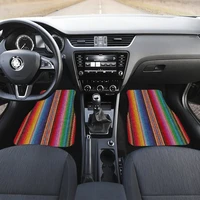 colorful rainbow stripes car floor mats set front and rear floor mats for car