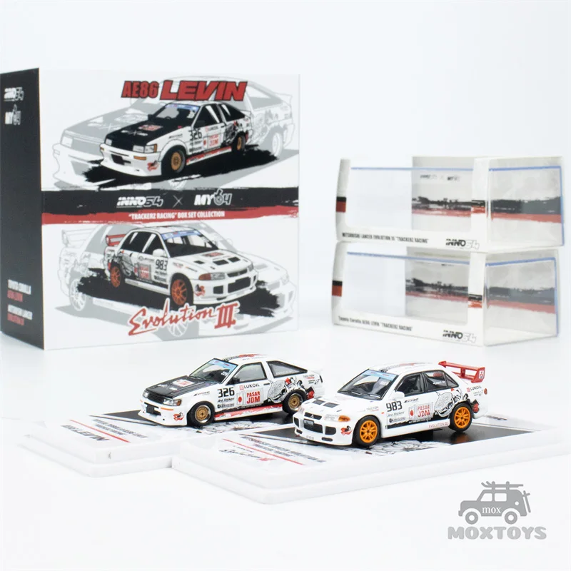 INNO 1:64 COROLLA AE86 Levin &amp LANCER EVOLUTION III трекеры гоночный литая модель автомобиля