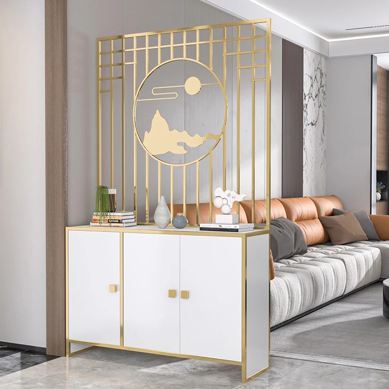 

Entrance cabinet light luxury living room home shoe cabinet integrated door screen partition cabinet modern simplicity