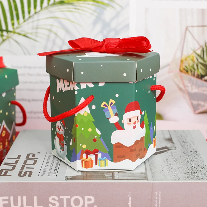 4 шт. рождественская подарочная коробка яблоки конфеты шоколад упаковочная