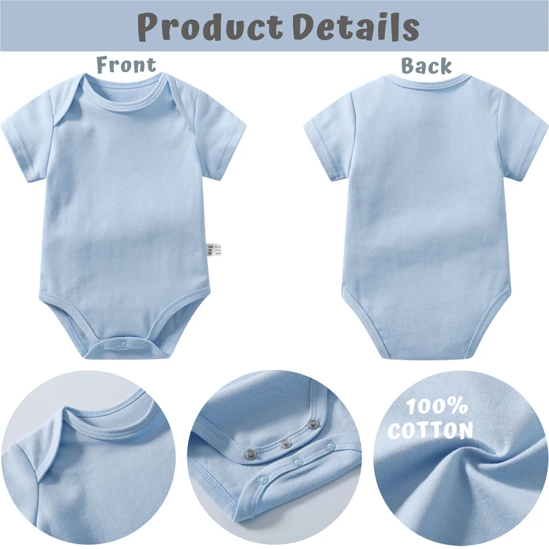 Funny Made with Love Dad In 2 Min and Mom In 9 Months Newborn Baby Rompers Cotton Short Sleeve Infant Jumpsuit Boy Girls Clothes images - 6