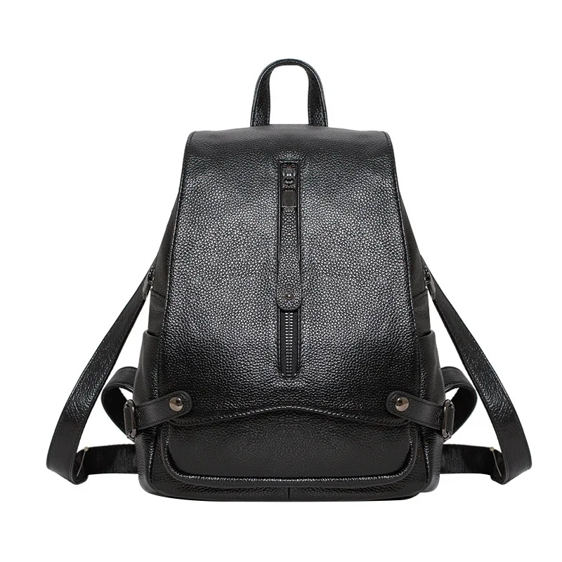 

Fashion Backpack Shoulder American Travel Hundred European Bag Leather Simple Anti-theft Wholesale And Leather New Women's