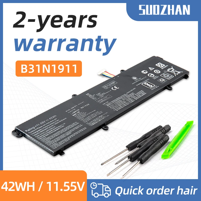 

SUOZHAN B31N1911 11.55V 42WH Battery For ASUS VivoBook Flip 14 TM420IA TP470EA M413DA M413DA-EK162T M413DA-EK007T X421DA X421EA