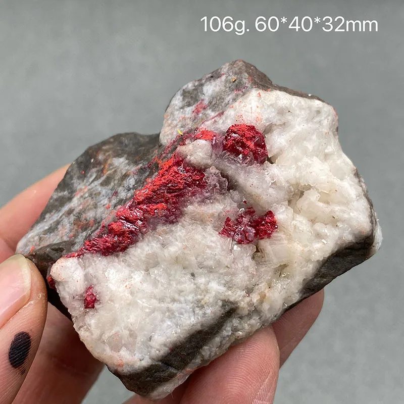 

Natural Cinnabar stone Original red Stone Healing Reiki Crystal