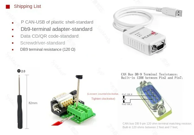 Фото PCAN-USB, сделано в Китае, высококачественная версия, совместимая с немецкой оригинальной моделью PEAK IPEH- 002022 / 002021 №3