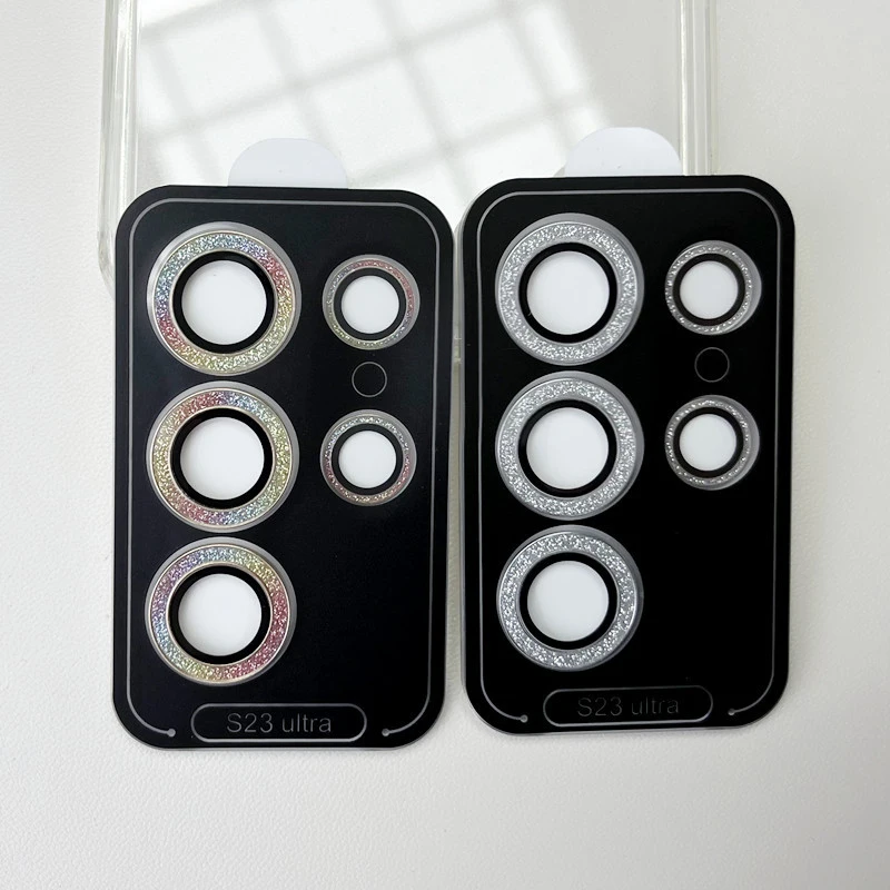 10pcs Glitter Diamond Lens Cover For Samsung S23 Ultra Camera Screen Protector Metal Lens Ring For Samsung S22 S23 Plus Caps