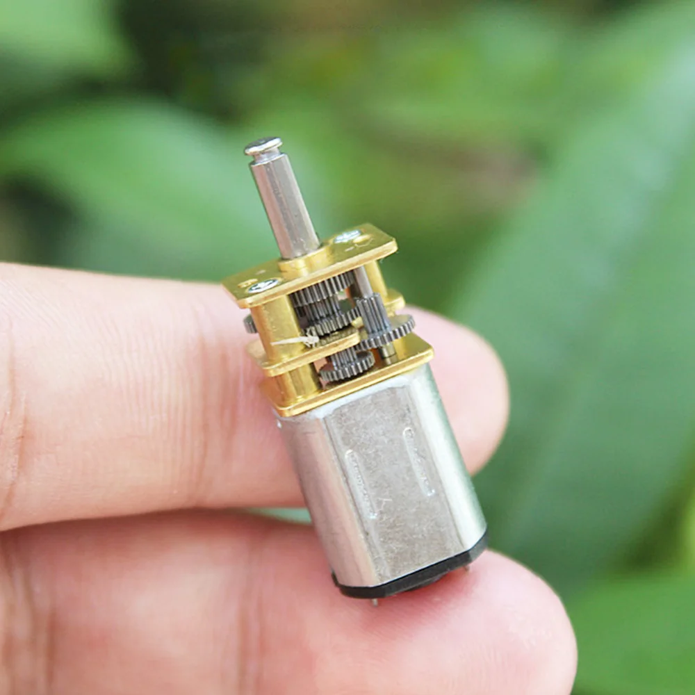 Миниатюрный редуктор N20, цельнометаллический Электродвигатель-редуктор постоянного тока 3-6 в 5 в 70 об/мин, медленная скорость, умный робот, Ру лодка, игрушечные аксессуары