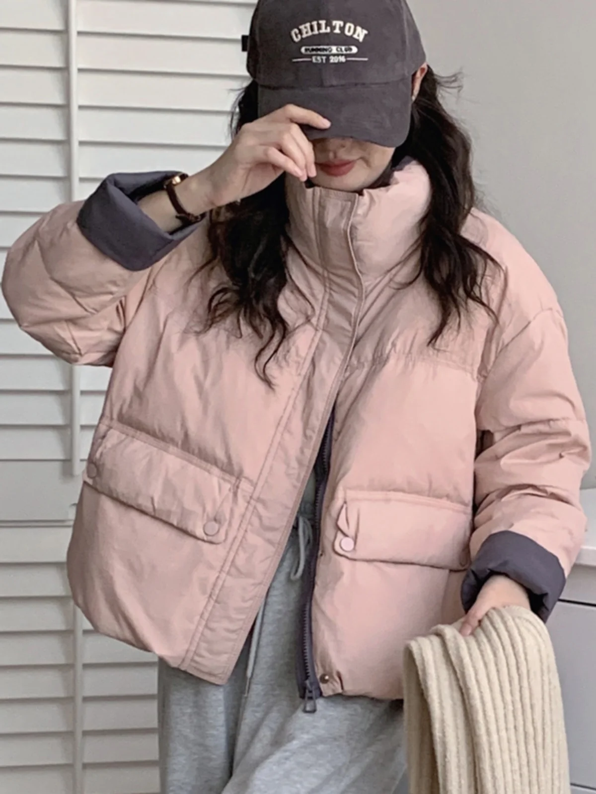 Корейский пуховик Sle Dongdaemun с воротником-стойкой одежда на хлопковой подкладке