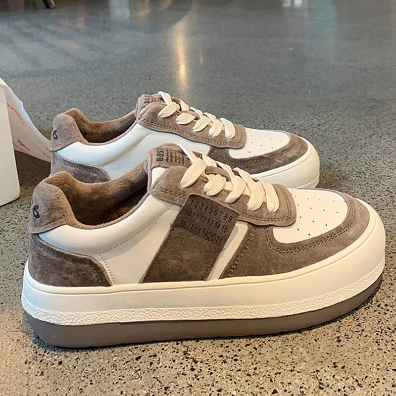 

2022 Patchwork Platform Women Sneakers Casual Students Outdoor Winter Comfortable Ladies Footwear Fashion Streetwear Shoes Femme